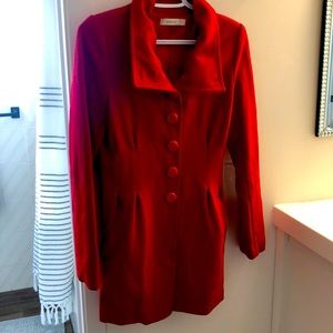 Red dress coat